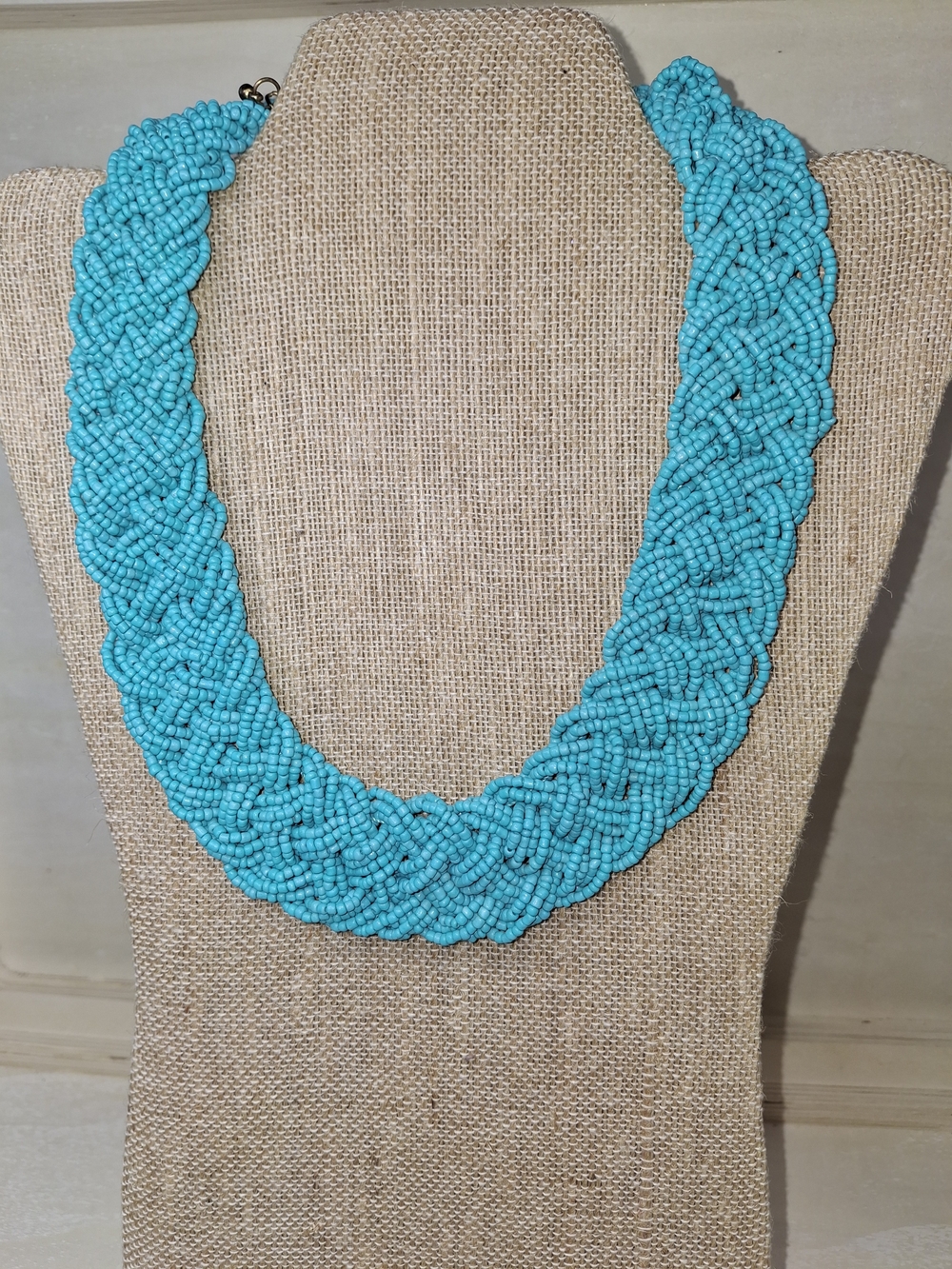 Charming Charlies Vintage Turquoise Beaded Braided Necklace - Women Jewelry